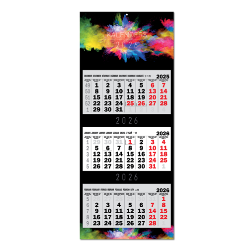 3-Maandskalender gescheiden