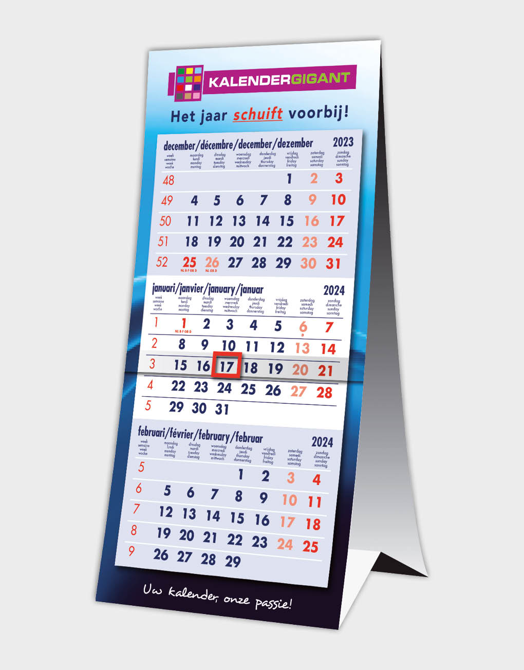 stijl Oppervlakte waarde 3-maandskalenders 2023 - Kalendergigant